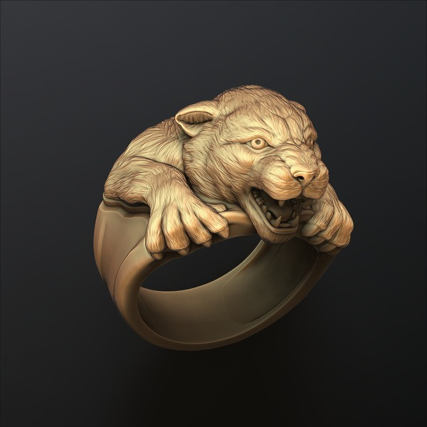 Panthere Ring 3D print model