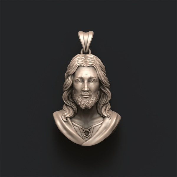 Jesus Christ Head Pendant 3D print model