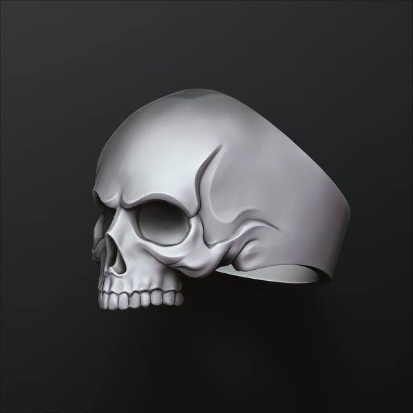 Skull Ring 3D print model