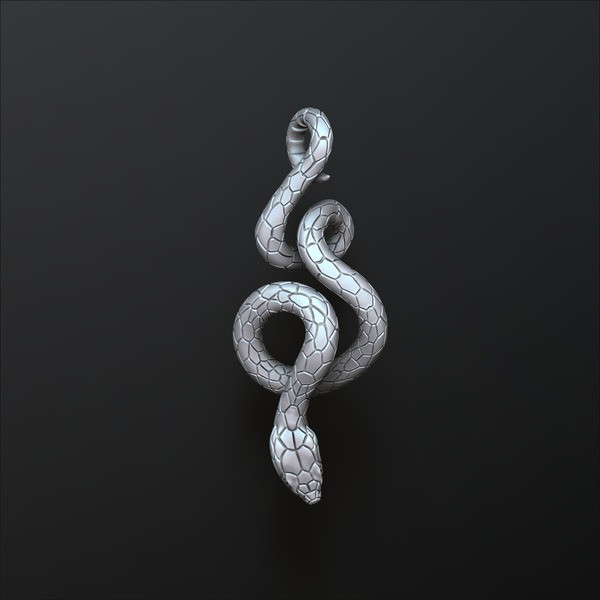 Snake Pendant 3D print model