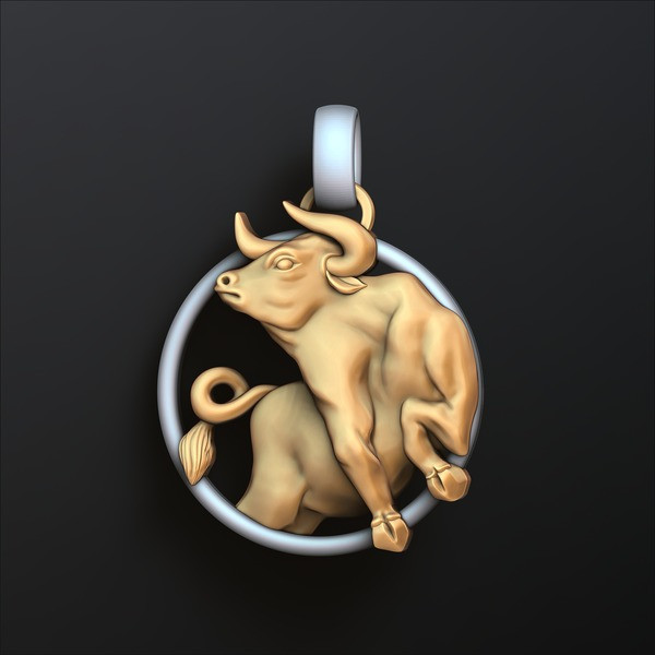 Zodiac Horoscope Taurus Pendant 3D print model