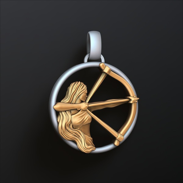 Zodiac Horoscope Sagittarius Pendant 3D print model