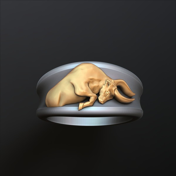 Zodiac Horoscope Taurus Ring 3D print model