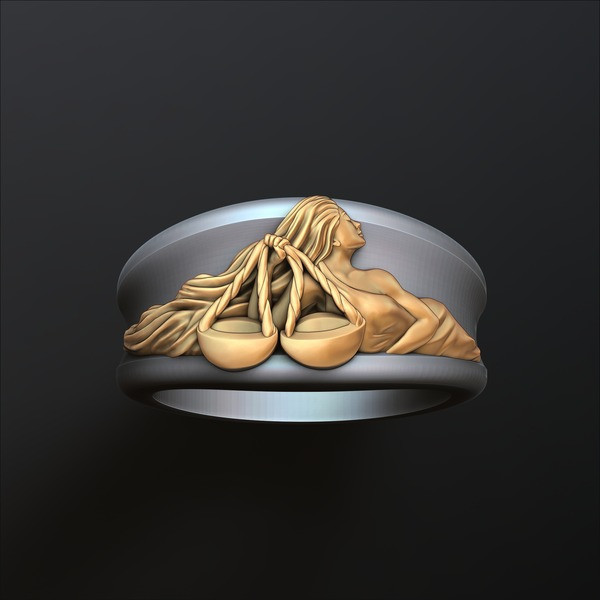 Zodiac Horoscope Libra Ring 3D print model