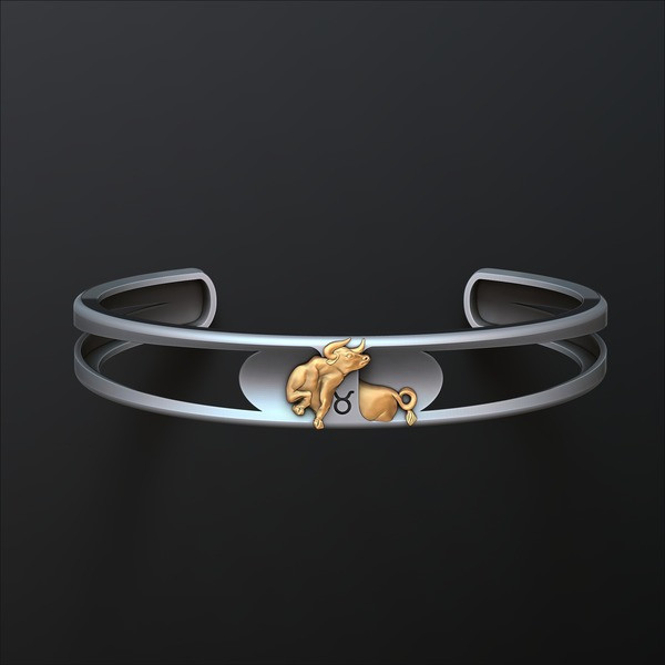 Zodiac Horoscope Taurus Bracelet 3D print model