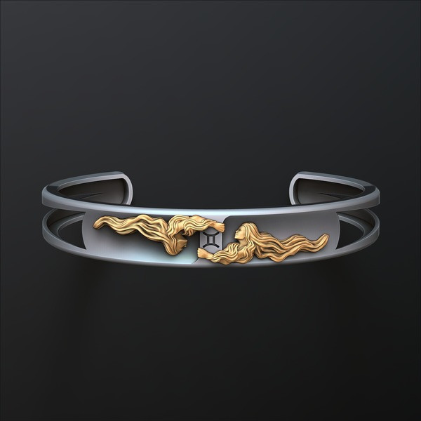 Zodiac Horoscope Gemini Bracelet 3D print model