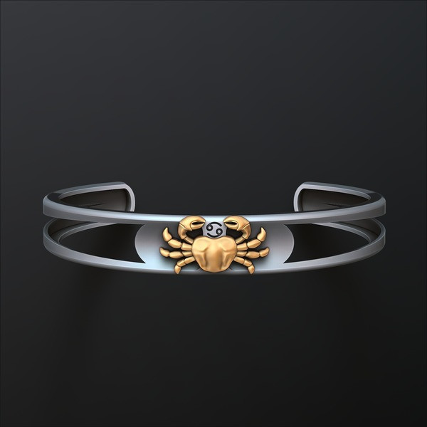 Zodiac Horoscope Cancer Bracelet 3D print model