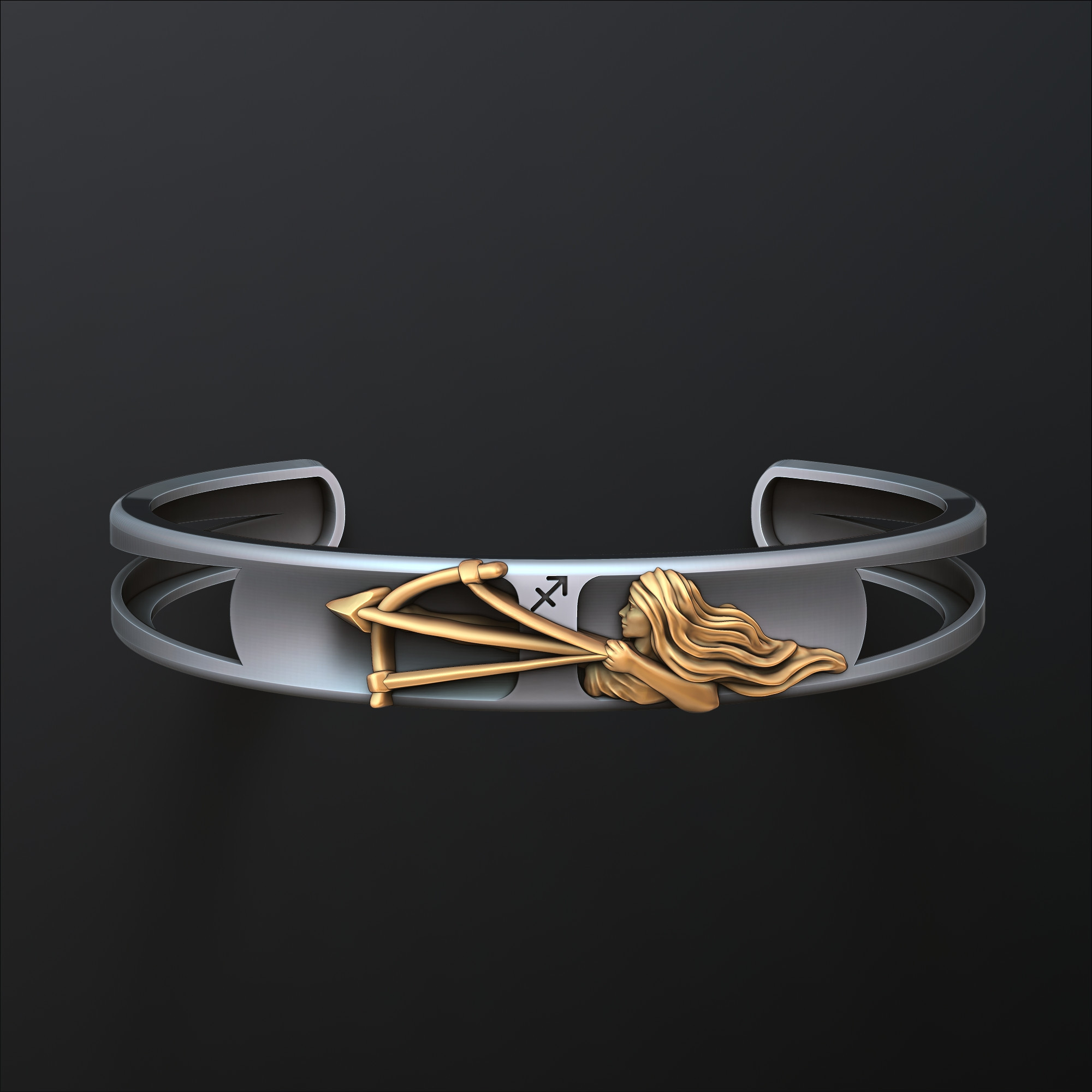 Zodiac Horoscope Sagittarius Bracelet 3D print model
