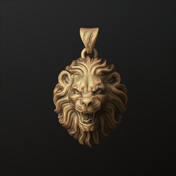 Lion Pendant 3D print model