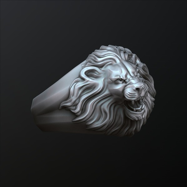 Lion ring 3D print model