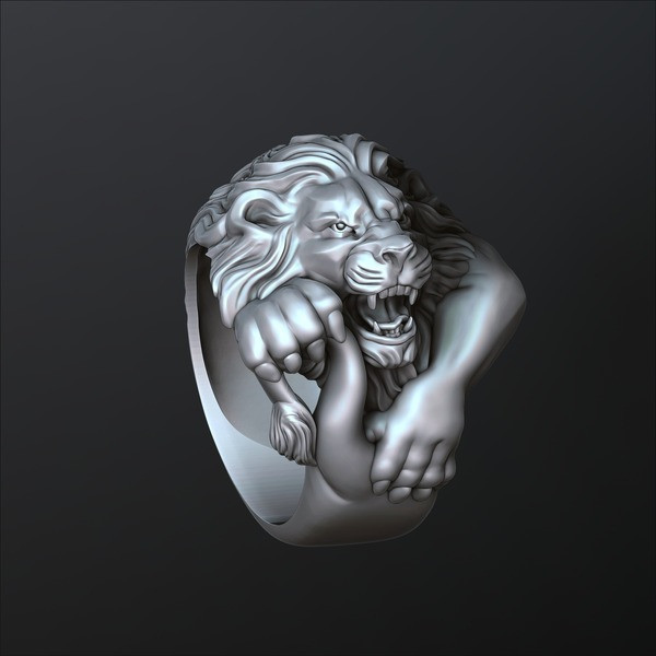 Lion Ring Version 2 3D print model