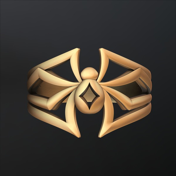 Minimalistic Spider Ring 3D print model