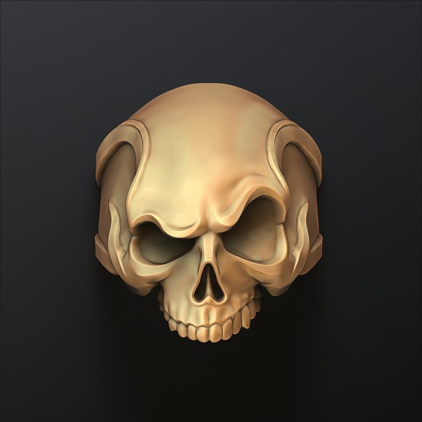 Angry Skull Ring Version 2 3D print model