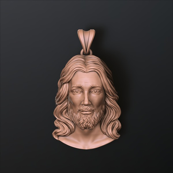 Jesus Christ Head Pendant v2 3D print model
