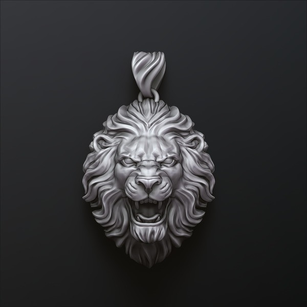 Lion Pendant V2 3D print model