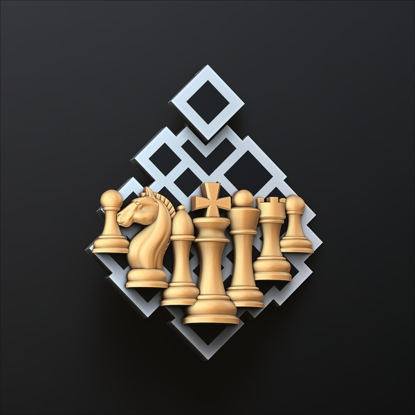 Jewelry Chess Pendant With Enamel 3D print model