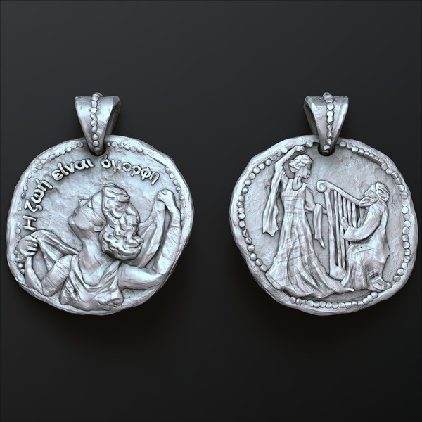Old Coin Pendant 3D print model