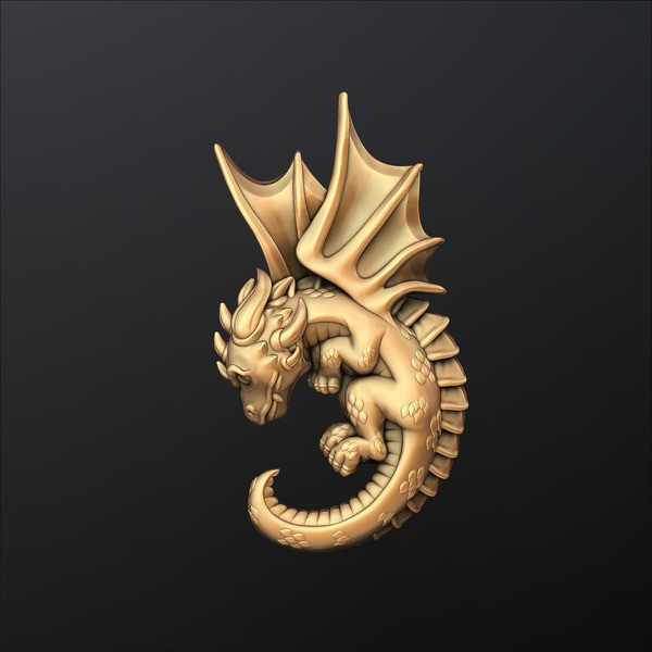 Baby Dragon Pendant 3D print model