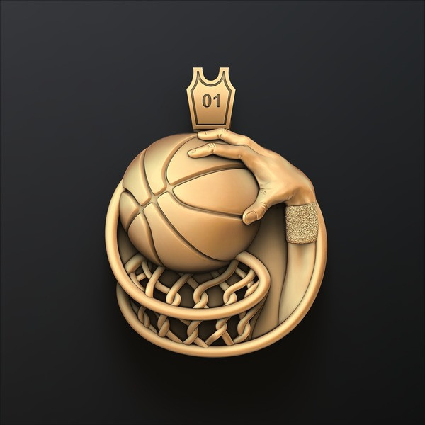 Basketball Pendant 3D print model
