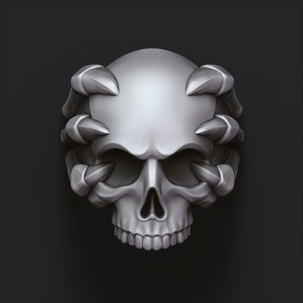 Skull Clutches Ring 3D print model
