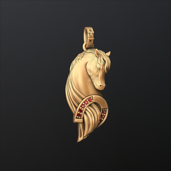 Horse Pendant 3D print model